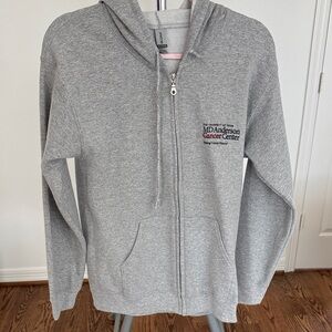 MD Anderson Gildan Heavy Blend Light Gray Hoodie